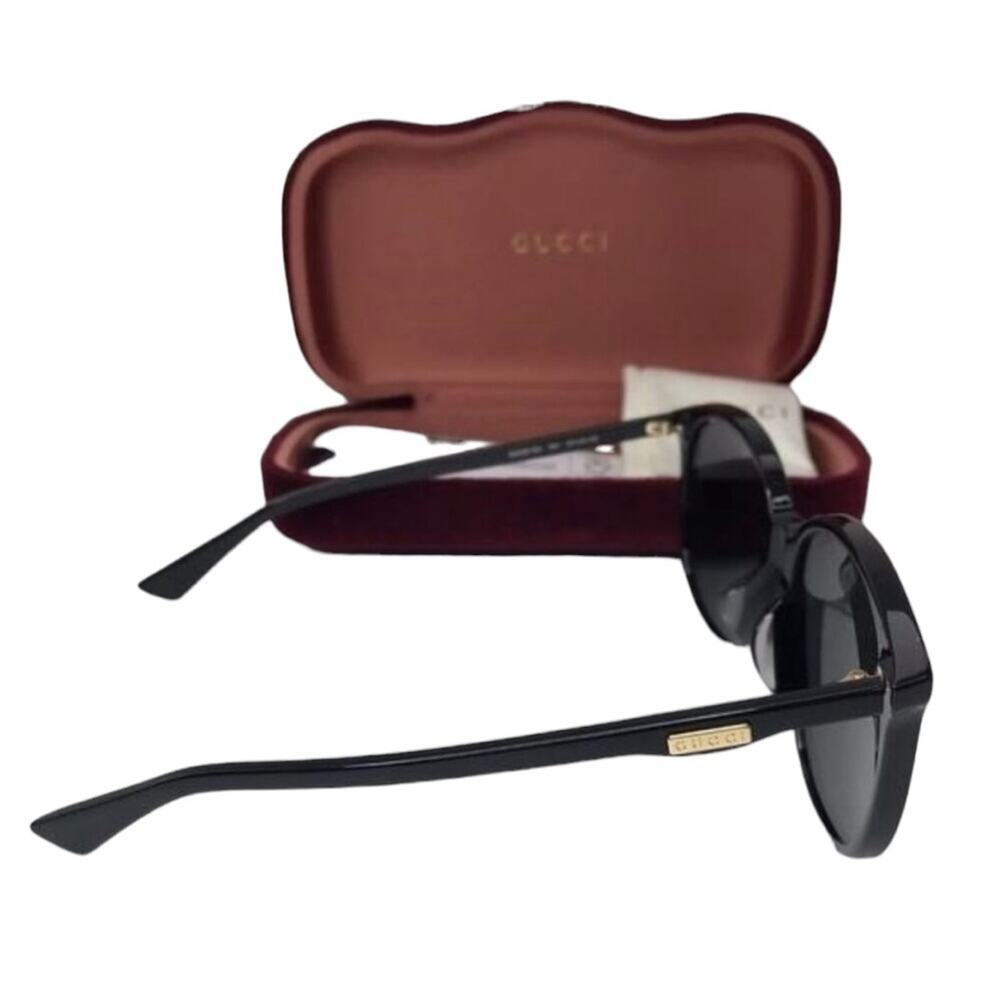 Gucci GG0261SA 001 Black  Round Sunglasses - Picture 3 of 9
